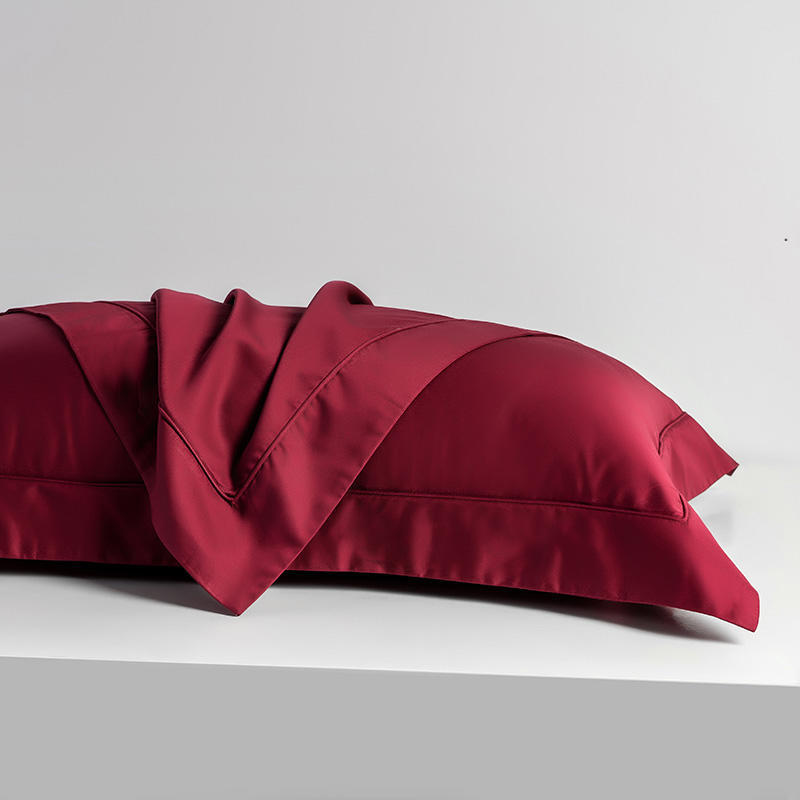 2022新款纯色100支长绒棉单枕套 48*74cm/对 玛瑙红