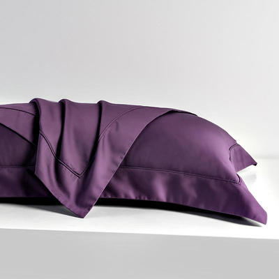 2022新款纯色100支长绒棉单枕套 48*74cm/对 魅惑紫