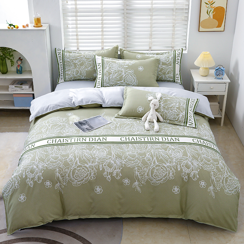 2025新款140克印花磨毛单品被套四件套 维斯密语