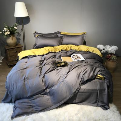2018新款60纯色天丝四件套 1.5m（5英尺）床 橡灰