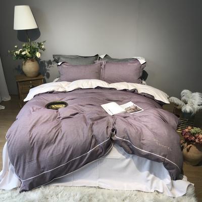 2018全棉高密色纺（四季款） 1.5m（5英尺）床 绛紫