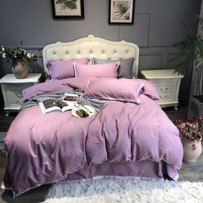 2019新款天丝雅棉磨毛四件套-纽约系列 1.5m（5英尺）床 紫