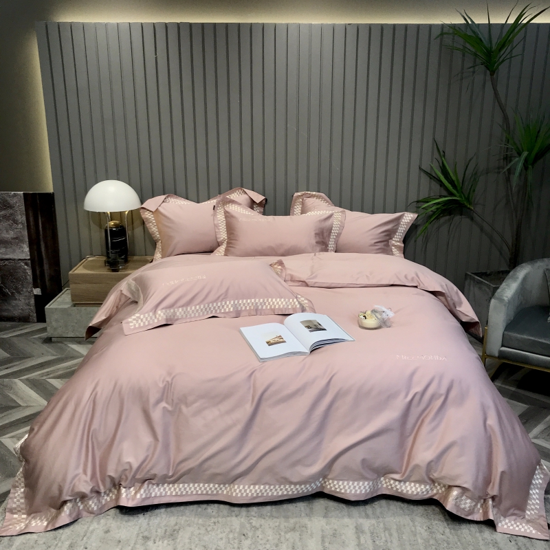 2021新款澳棉100支绣花四件套系列-杰西卡-实拍图 1.5m床单款四件套 粉色