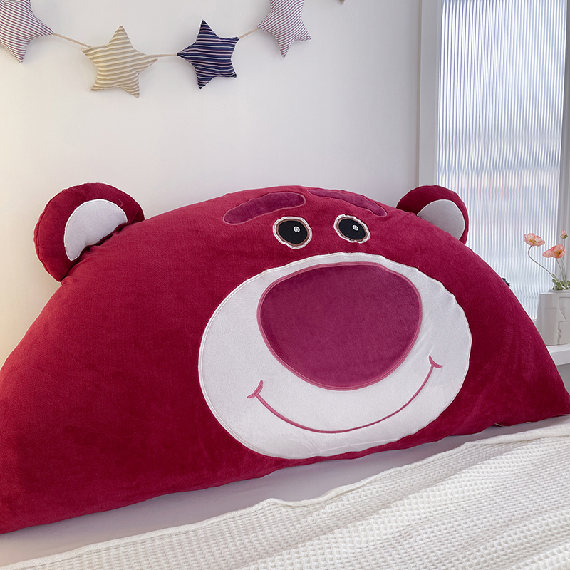 2024新款迪士尼网红草莓熊抱枕床头靠垫软包 0.9m床 （厚度18CM） 草莓熊