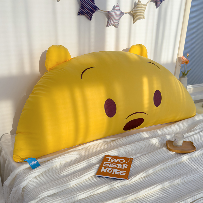 2024新款迪士尼卡通床头靠垫草莓熊床靠垫抱枕 1.2床（厚度20CM） 维尼熊