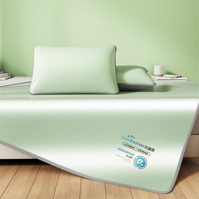 2024新款A类5A抗菌冰丝冰激凌烫画床单款和床笠 120*200cm 冰淇淋-清新绿床单款