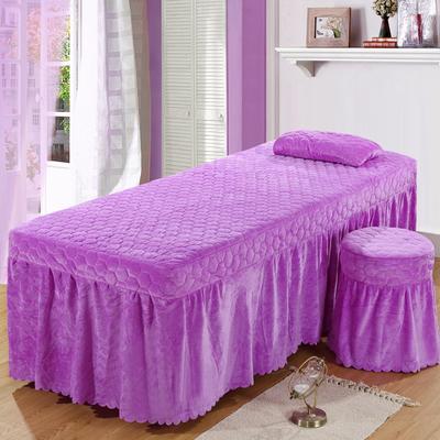 2024新款水晶绒单独床罩 70*190cm单床罩 绒夹棉床罩-浅紫色