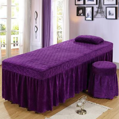 2024新款水晶绒单独床罩 70*190cm单床罩 绒夹棉床罩-深紫
