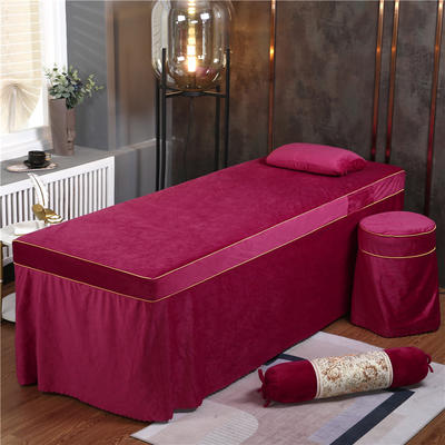 2024新款水晶绒单独床罩 70*190cm单床罩 绒单层床罩-酒红