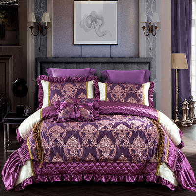 2020新品欧式60S样板房六件套 1.8m（6英尺）床 法式浪漫-丽紫