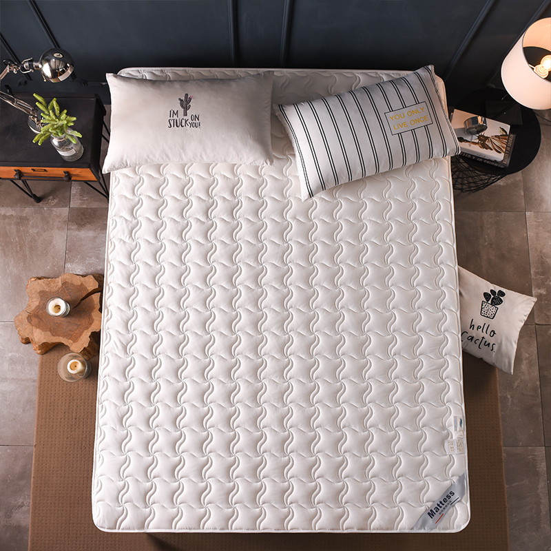 2019新款-英威达全棉抗菌床垫（薄款） 2.0*2.2米 白色