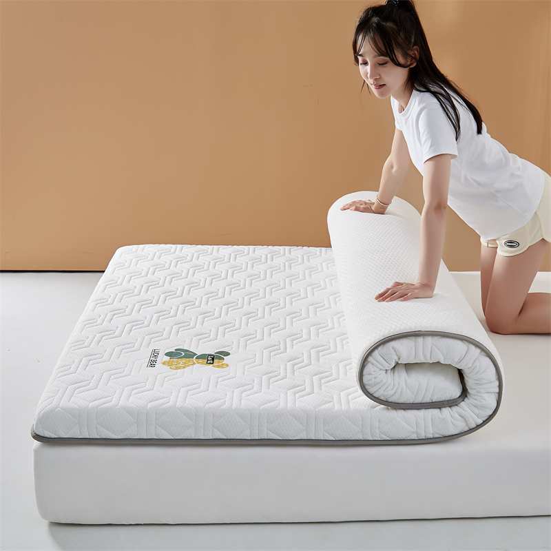 2023新款针织乳胶成人床垫（单边） 90*190cm厚度6cm 菱形格-单边白