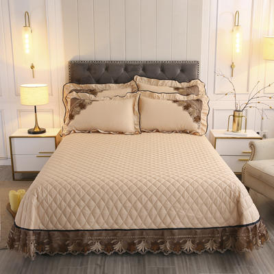 2020新款全棉床盖系列单床盖 床盖2.7米 香槟色