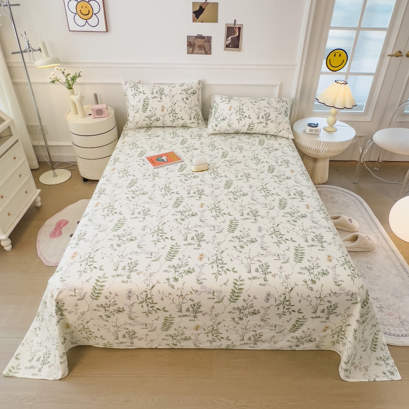 2024新款全棉花卉卡通四件套单品系列-单床单 160*230cm单床单 绿野森林