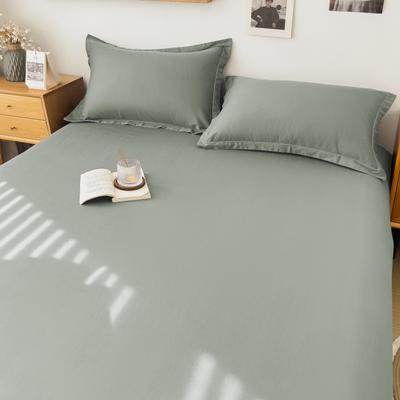 2024新款全棉喷气面料纯色系列单品床单 160*230cm单床单 抹茶绿