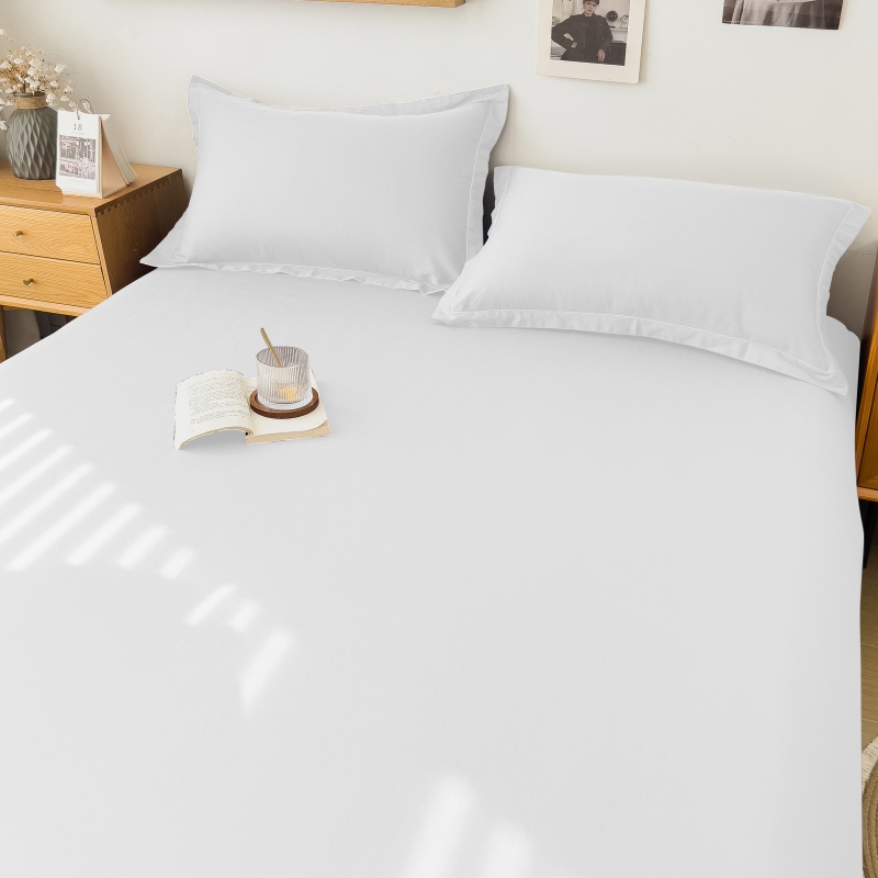 2024新款全棉喷气面料纯色系列单品床单 160*230cm单床单 白色