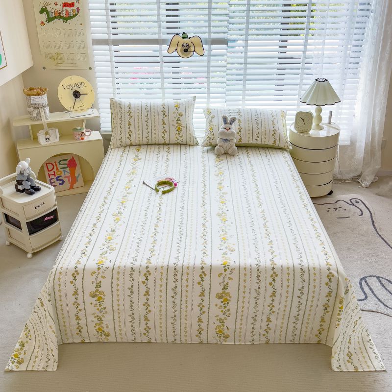 2024新款13070全棉印花套件单品系列-单床单 160*230 柠檬树