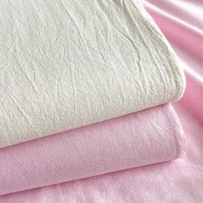 2024新款A类纯色全棉水洗棉四件套单品系列-四件套（叠拍图） 1.2m床单款三件套 叠拍4
