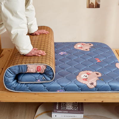 新款单人床日式榻榻米藤席双用床垫 0.8*1.9m（约4cm厚）【太大只可代发】 灰熊