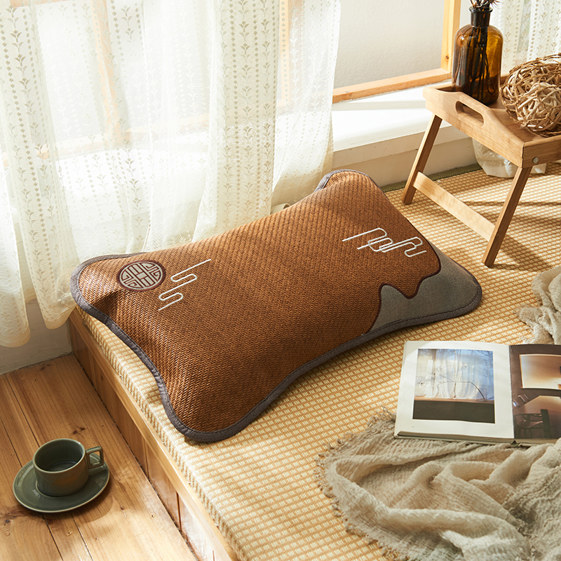 2022新款夏凉枕茶叶枕保健枕枕头枕芯系列 圆角茶香枕-黄58*35cm