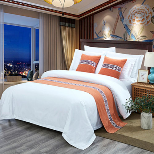 2021新款安力森床尾巾酒店系列 1.5床（50*210） A款橙色