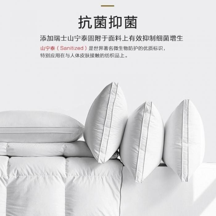2024新款全棉立体星级酒店枕3种高度可选护颈椎专用助睡眠枕 48*74cm/只 白色高枕