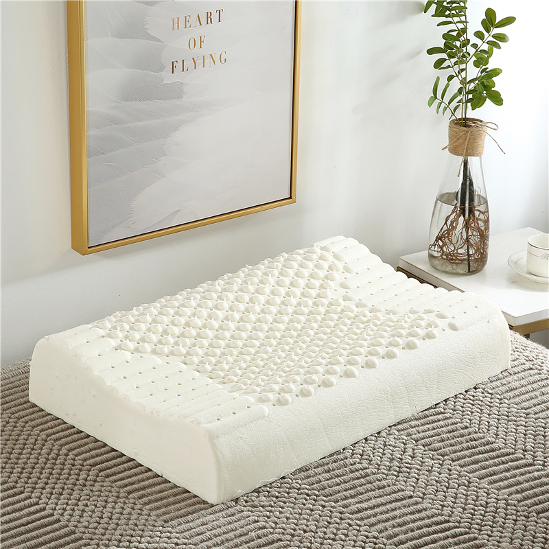 2023新款乳胶枕按摩颗粒狼牙平枕枕枕头枕芯 按摩颗粒枕40*60cm（高度10-12）