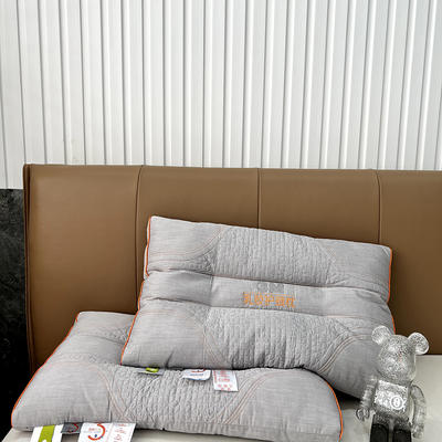 2023新款3M乳胶黑科技护颈枕枕头枕芯 米灰48×74cm/只