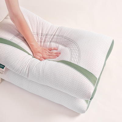 天丝针织棉释压枕芯乳胶枕头 释压绿