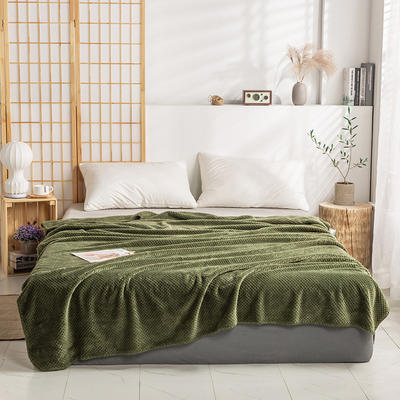 【网眼毯】2020新款日式珠地网眼毛毯多用途盖毯床单毯良品毯子简约日式 180X200cm 抹茶绿