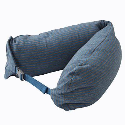 【粒子U枕】2020新款无印粒子U型枕良品旅行枕便携U枕16.5*67cm 麻蓝灰