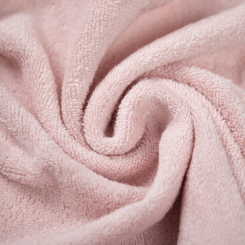 【竹纤维毛巾】日式无印纯色竹纤维毛巾良品洗脸毛巾柔软吸水素色简约浴室面巾 粉色34X70cm