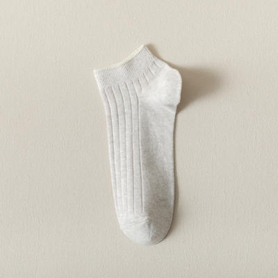 【女士船袜抽条款】日式无印女士休闲舒适棉袜良品抽条女式船袜透气袜 女士均码 白色