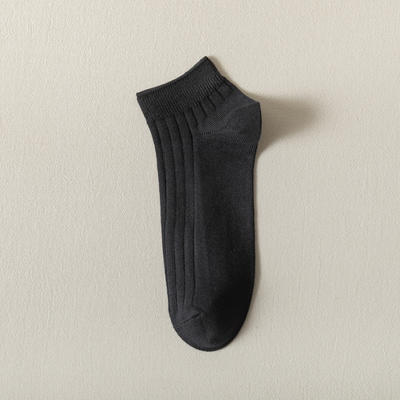 【女士船袜抽条款】日式无印女士休闲舒适棉袜良品抽条女式船袜透气袜 女士均码 黑色