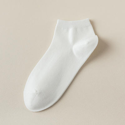 【女士纯色船袜】新款日式无印女士纯色船袜全棉隐形袜简约 均码 白色