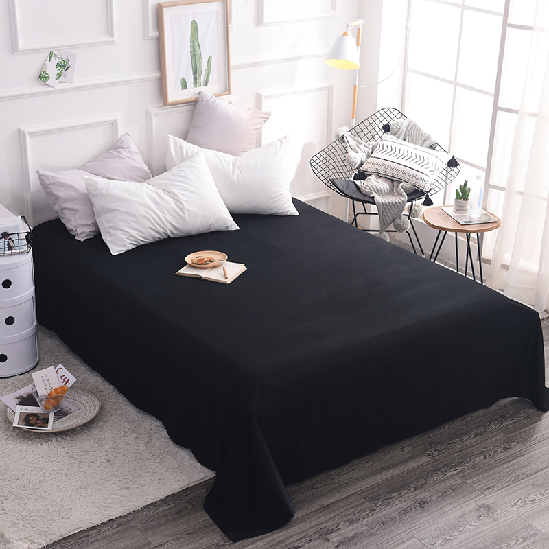 床单 单品床单 全棉床单 230*250cm（适合1.5-1.8米 黑色