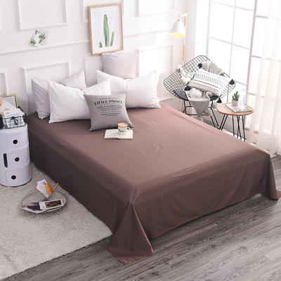 床单 单品床单 全棉床单 230*250cm（适合1.5-1.8米 咖色