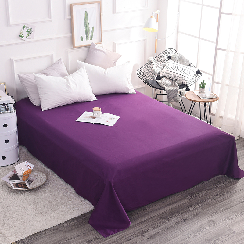 床单 单品床单 全棉床单 230*250cm（适合1.5-1.8米 冷紫