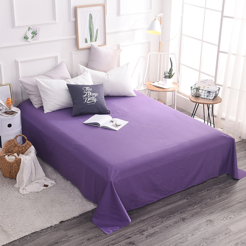 床单 单品床单 全棉床单 230*250cm（适合1.5-1.8米 烟熏紫