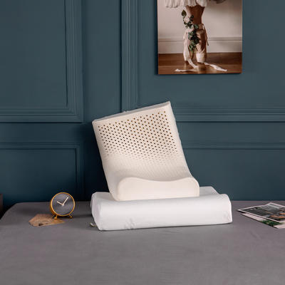 2020新款乳胶枕按摩枕枕头枕芯 曲线平面款30*50含内外套/只