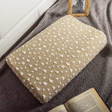 2021新款天然乳胶枕头全棉针织爱心成人款乳胶枕