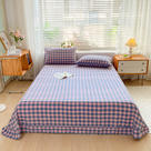2024新款全棉色织水洗棉床单单件家用学生宿舍床单 160cmx230cm床单 爱丁堡
