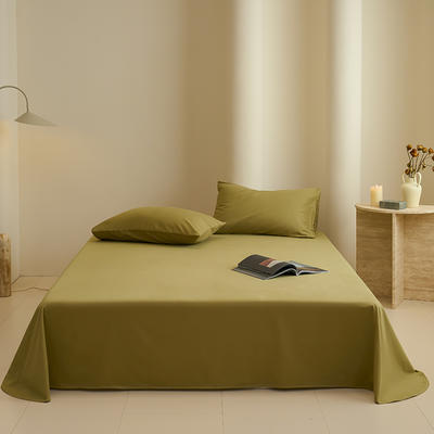 2023新款100S全棉磨毛纯色单床单 单品床单200x230cm 中古绿