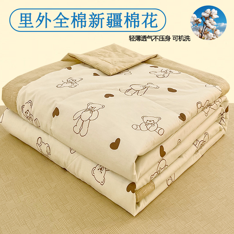2026新款新疆棉里外棉全棉空调被夏被四件套