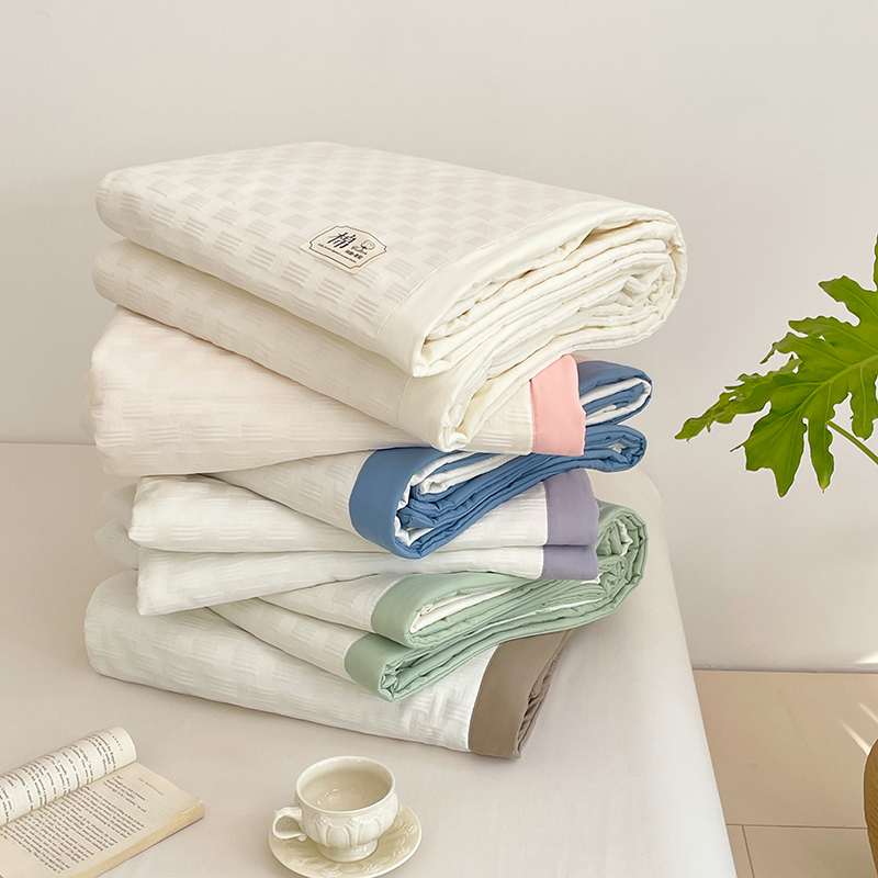 2026新款A类无印风格棉花夏被水洗棉针织棉凉感空调被
