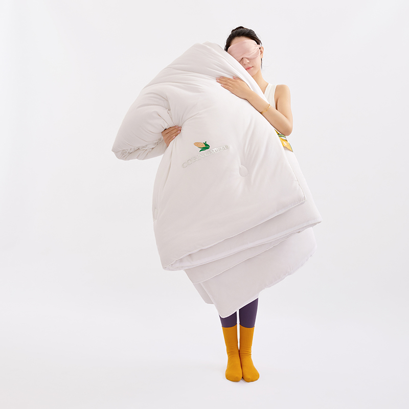 2025新款立体玉米纤维冬被大豆冬被被子被芯 白色