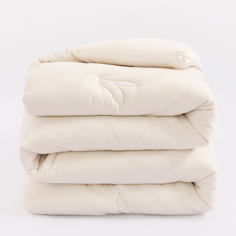 2025新款全棉华夫格大豆冬被子被芯 白色