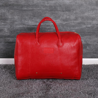 新款产品包装系列 中号52*46*23cm（适合4-6斤的被子） 皮革开山包被子手提袋-红色