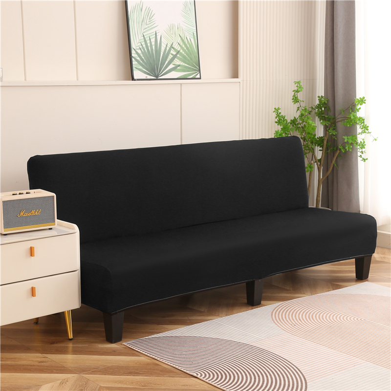 沙发床系列：纯色牛奶丝沙发床套 大号M 黑色