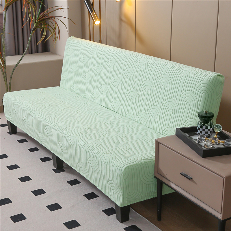 沙发床系列针织提花-温婉沙发床套 大号M 155-185cm 温婉-浅绿